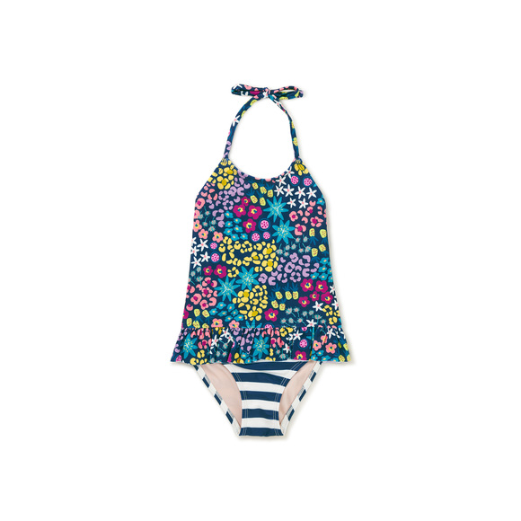 Tea Collection Girls Tropical Floral 1-piece Swimsuit size: 2T - Picture 1 of 2